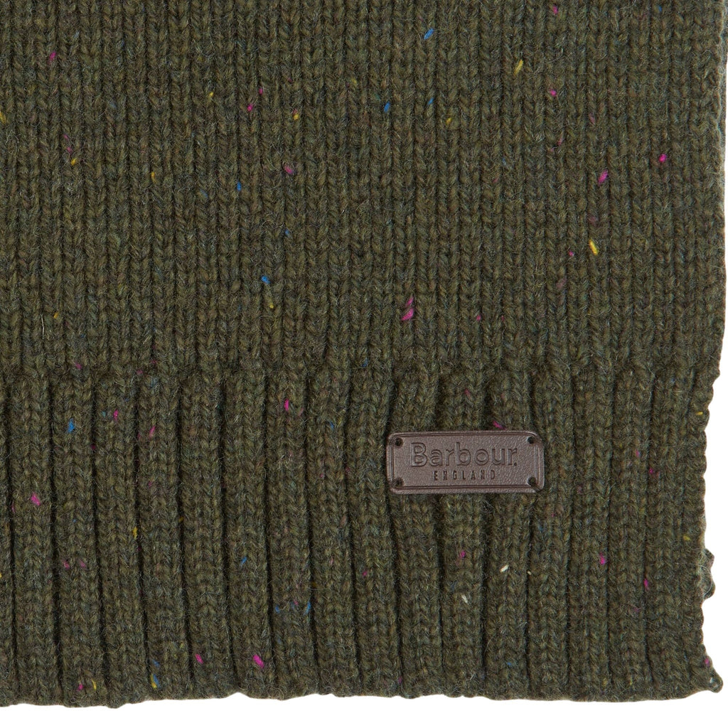 Barbour Carlton Fleck Beanie & Scarf Gift Set - Olive