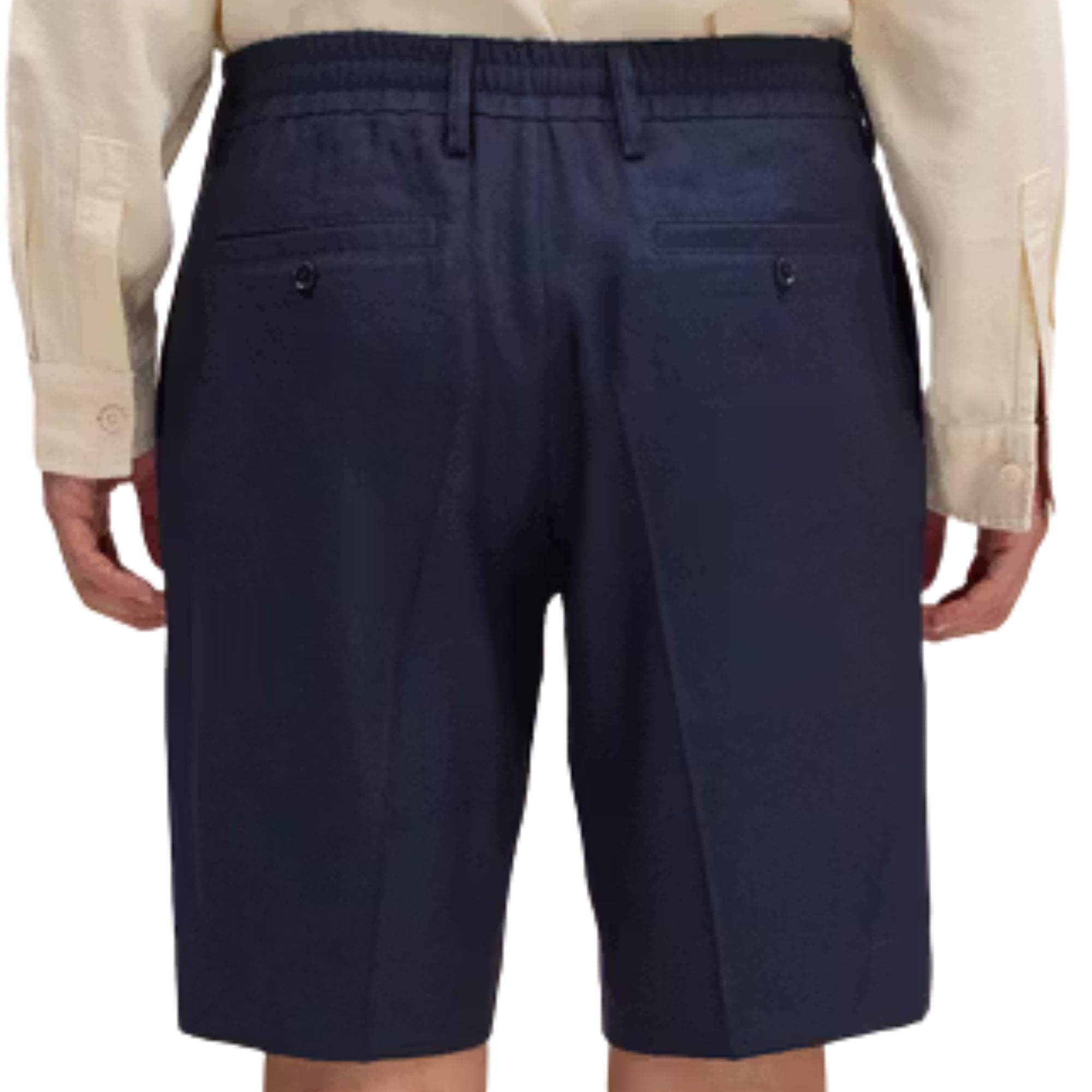 Billie Linen Blend Shorts - Navy
