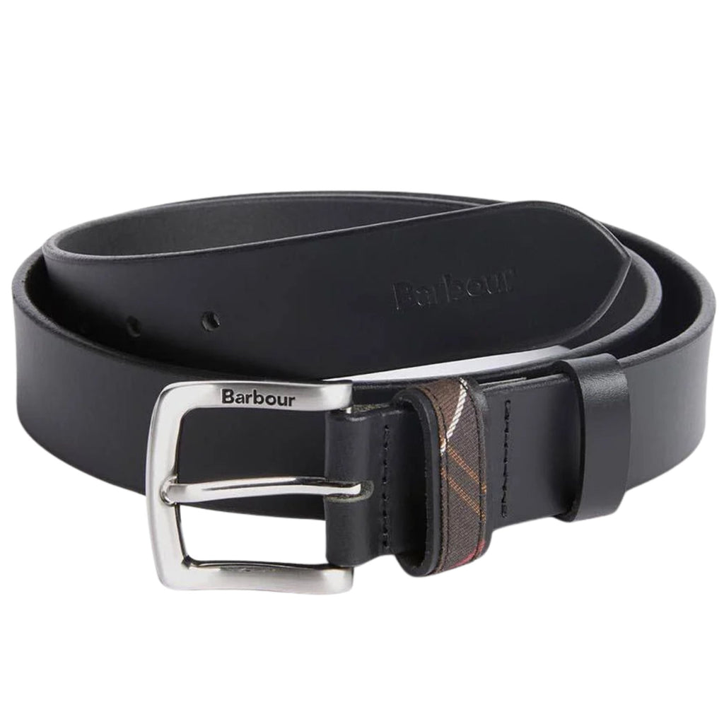 Barbour Esk Leather Belt - Black
