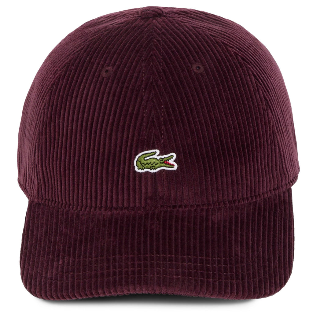 Lacoste Cotton Velour Cap - Dark Burgundy