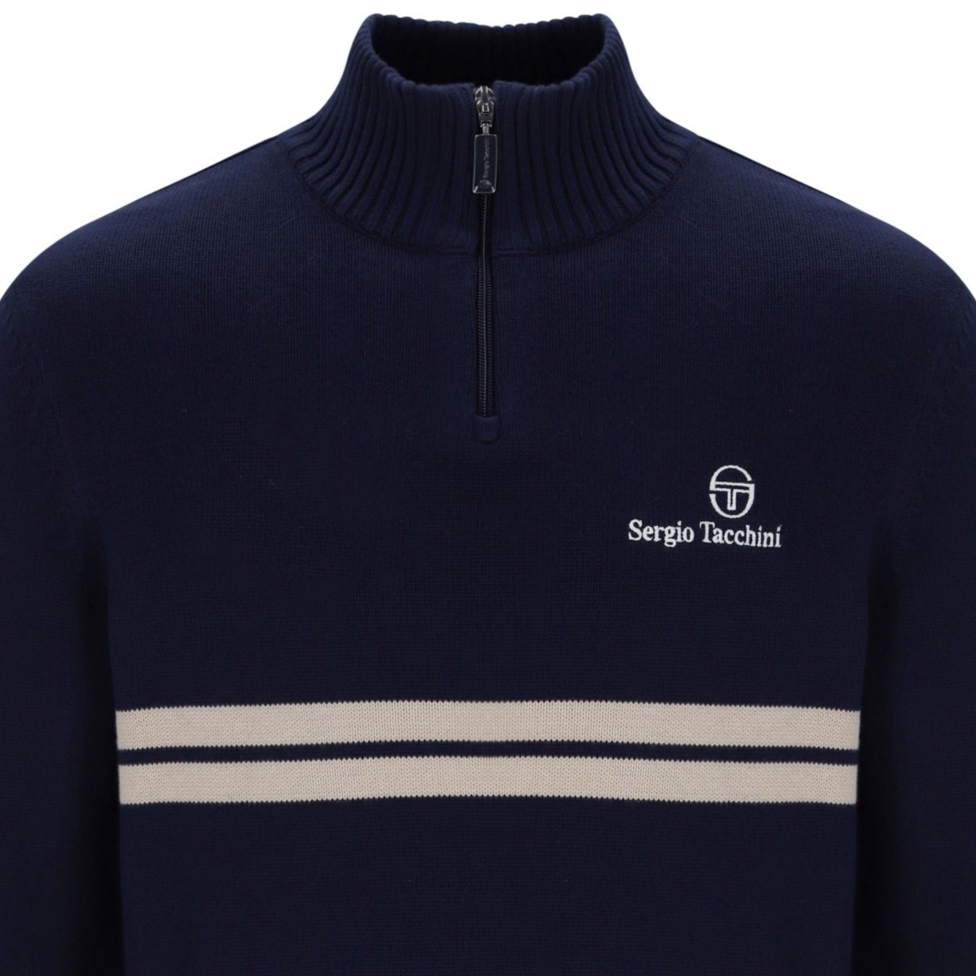 Sergio Tacchini New Dallas 1/4 Zip Knitted Top - Maritime Dallas
