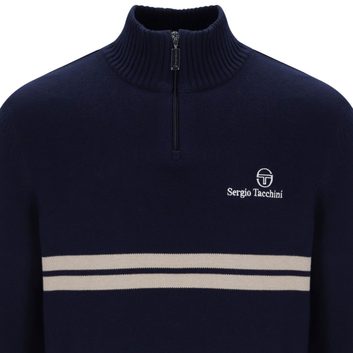 Sergio Tacchini New Dallas 1/4 Zip Knitted Top - Maritime Dallas/Peyote