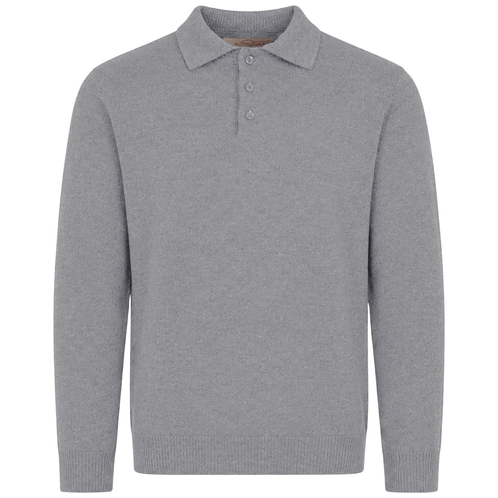 Stuarts London Mayfair Merino Polo - Grey