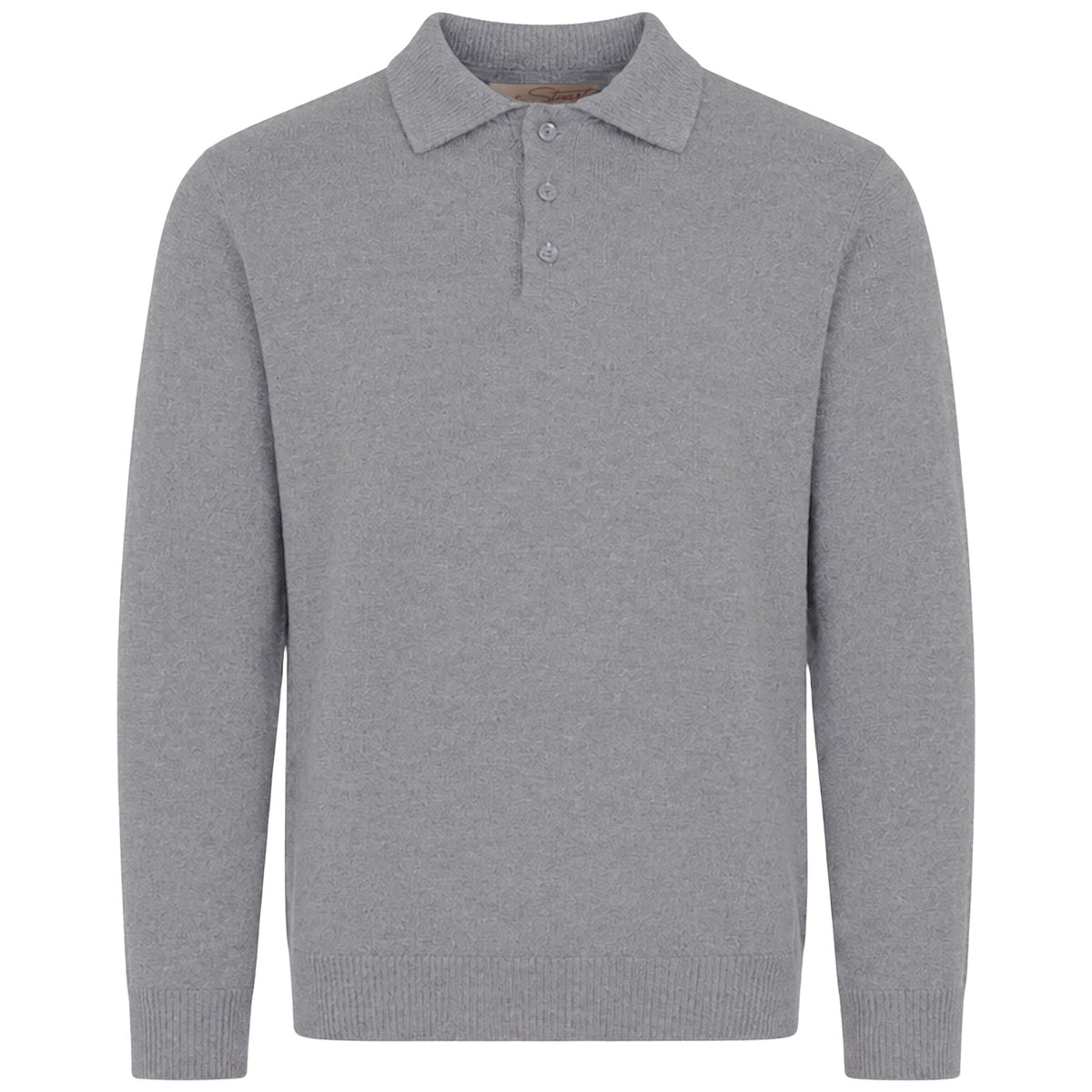 Stuarts London Mayfair Merino Polo - Grey