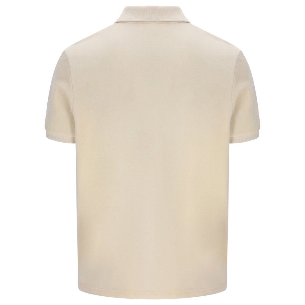 Sergio Tacchini Cardona Velour Zip Polo Shirt - Sandshell