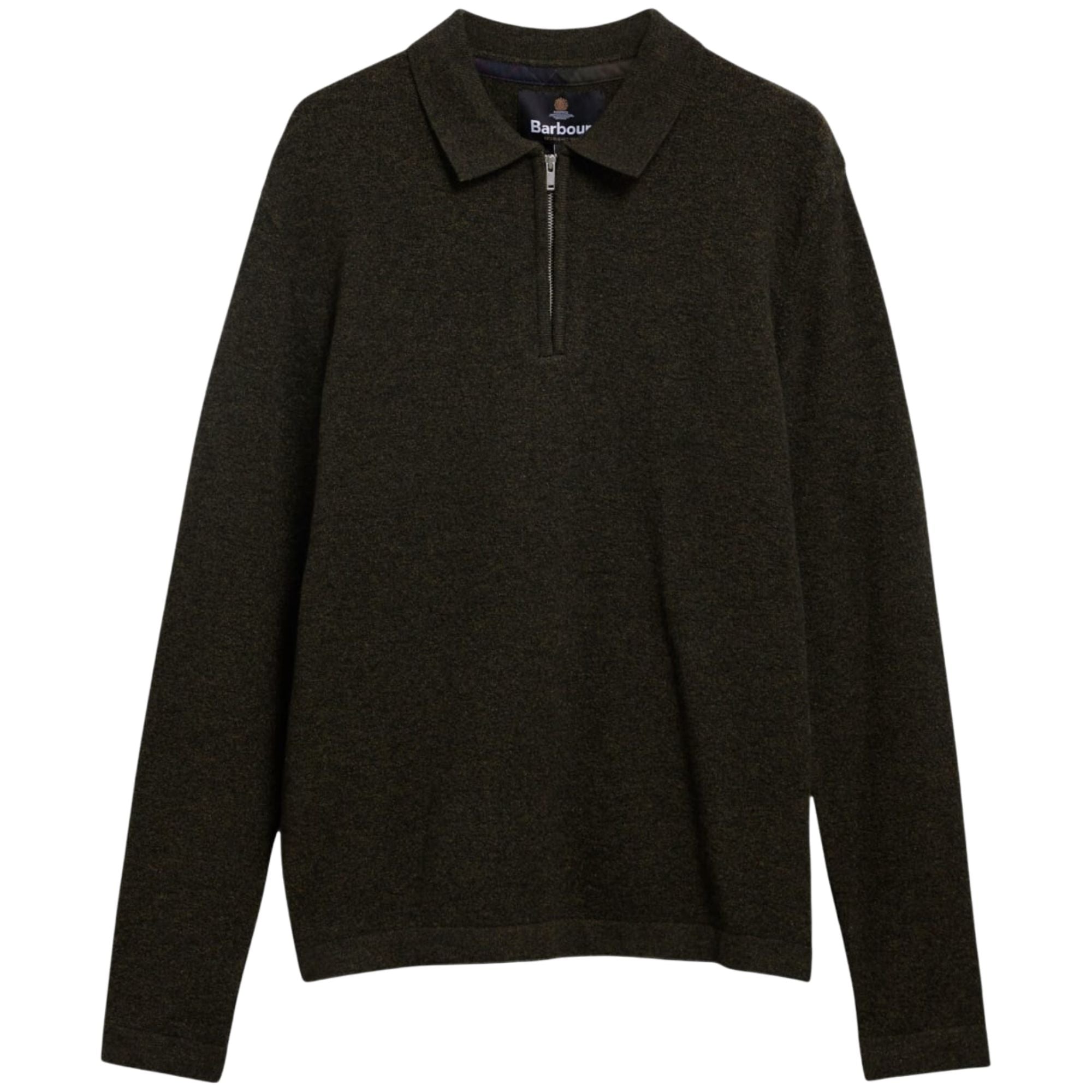 Barbour Bearsted Knitted Zip Polo Shirt - Sage