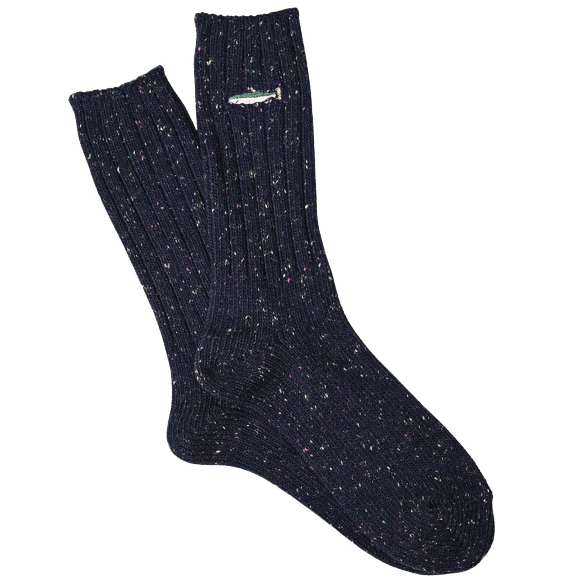 Anonymous Ism Trout Crew Socks - Navy