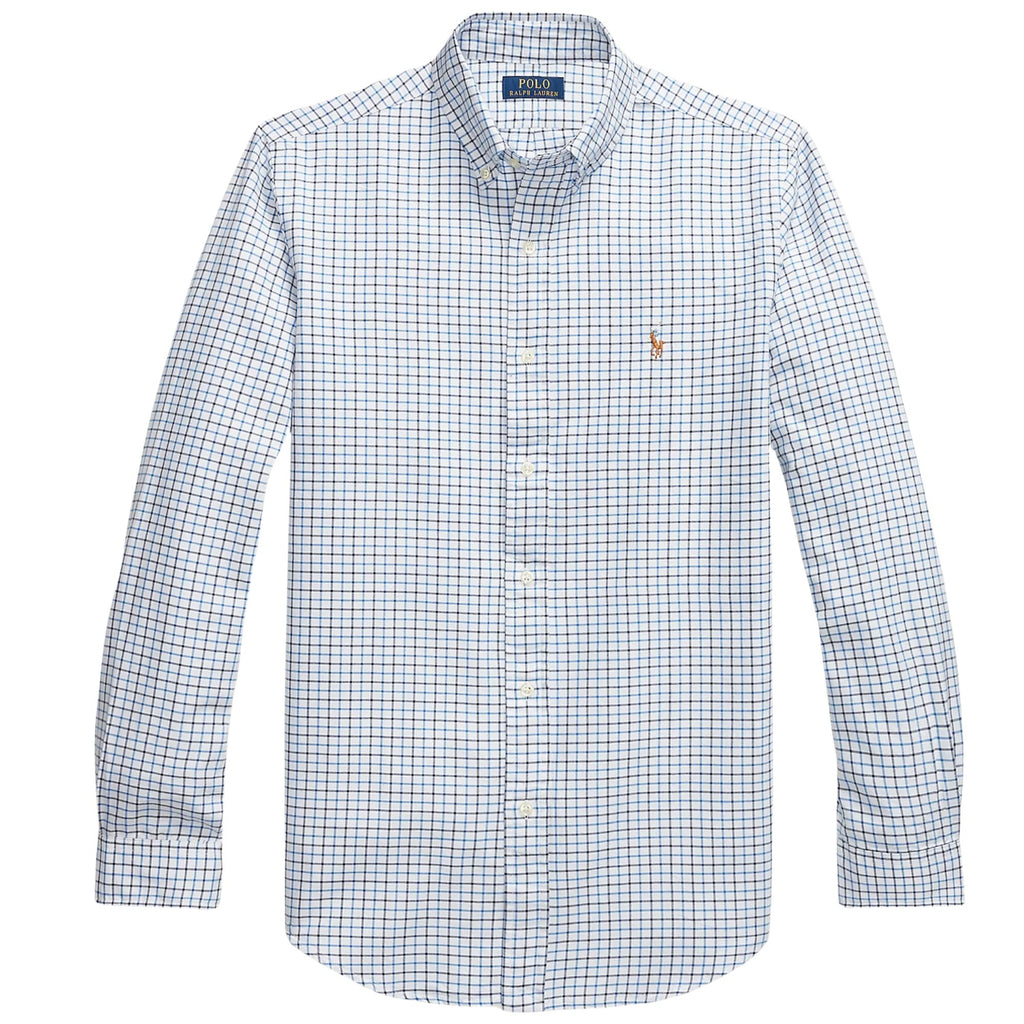 Polo Ralph Lauren Custom Fit Tattersall Oxford Shirt - White/Blue Multi