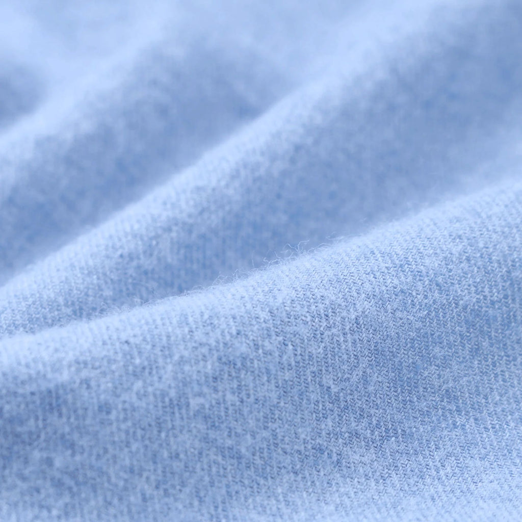 Universal Works Brushed Flannel Square Pocket Shirt - Blue