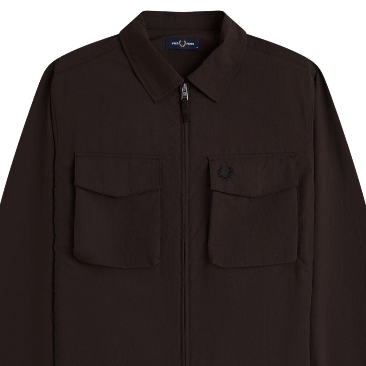 Fred Perry Ripstop Pocket Overshirt - Rich Brown