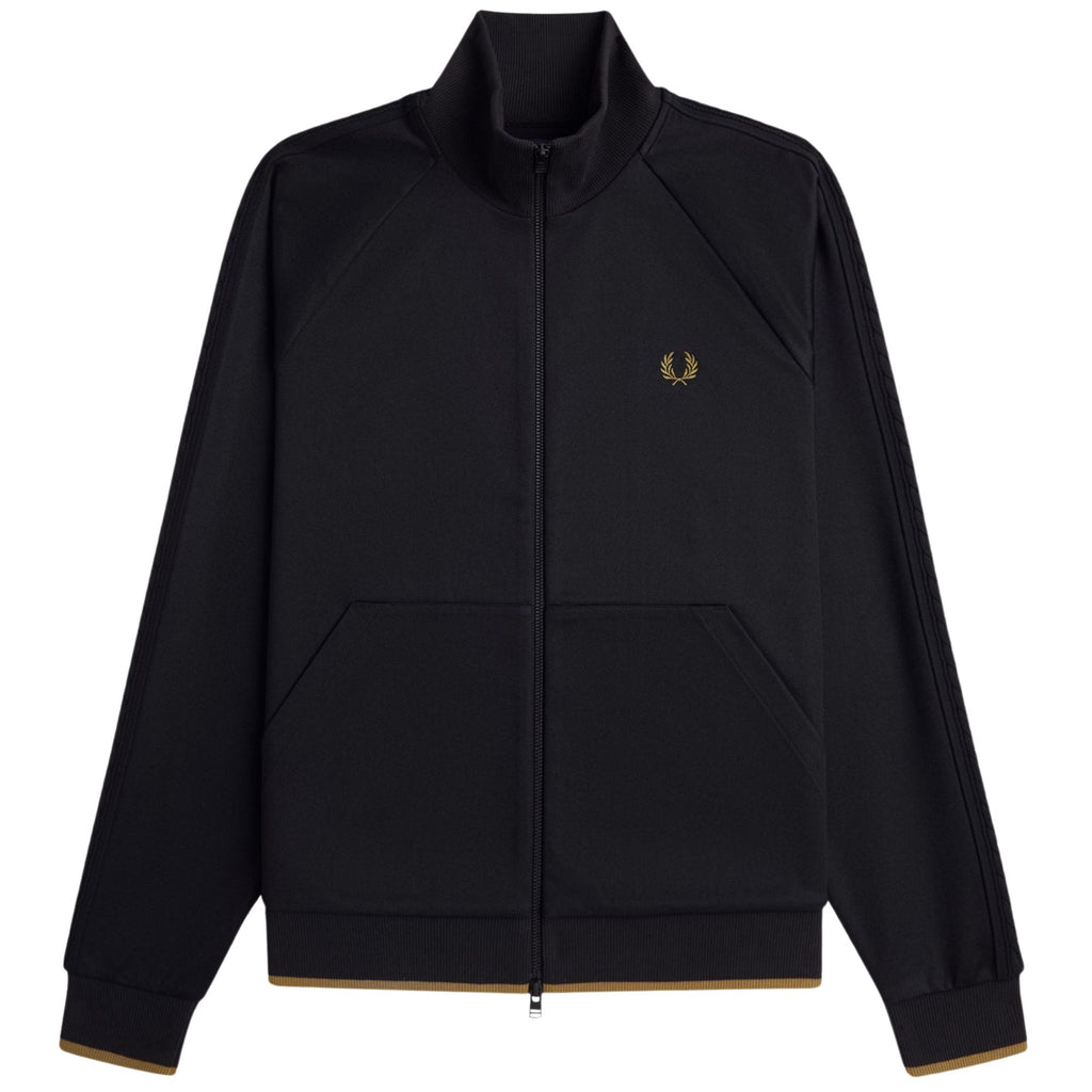 Fred Perry Cable Tape Track Jacket - Black