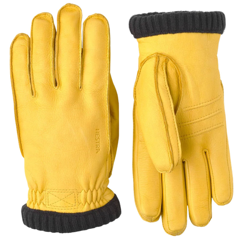 Hestra Deerskin Primaloft Rib Gloves - Yellow