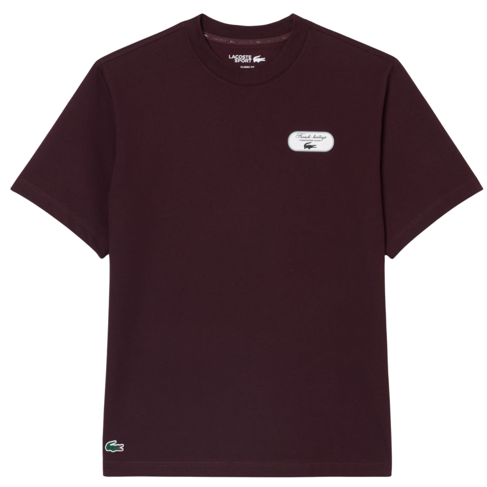 Lacoste Ultra Dry Tennis Heritage Graphic T-Shirt - Merlot