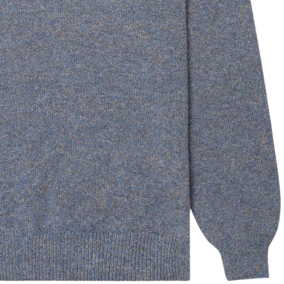 Sunspel Lambswool Polo Shirt - Denim Twist
