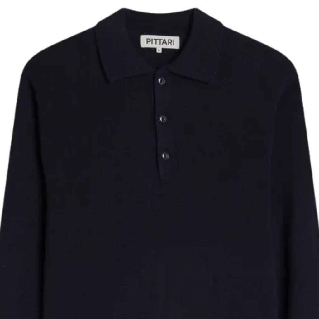 Pittari Knitted Polo Shirt - Navy