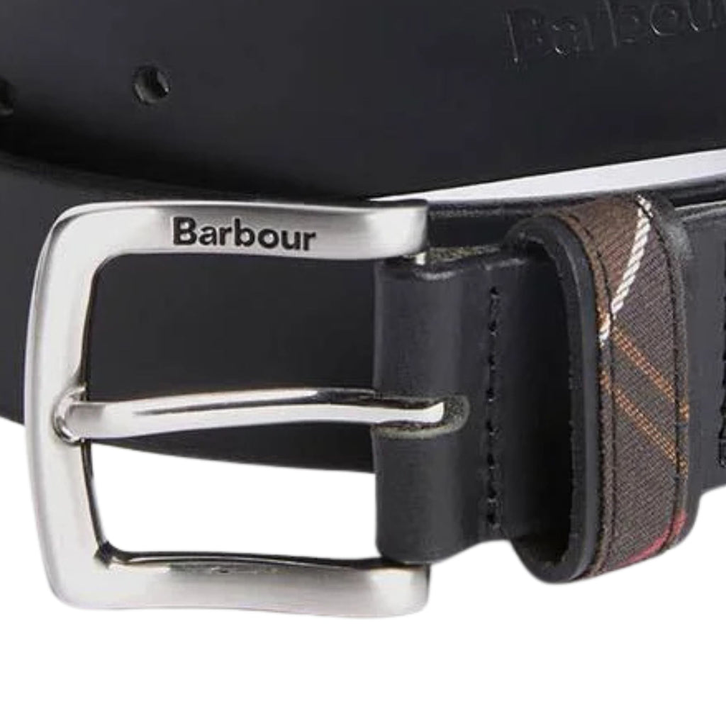 Barbour Esk Leather Belt - Black