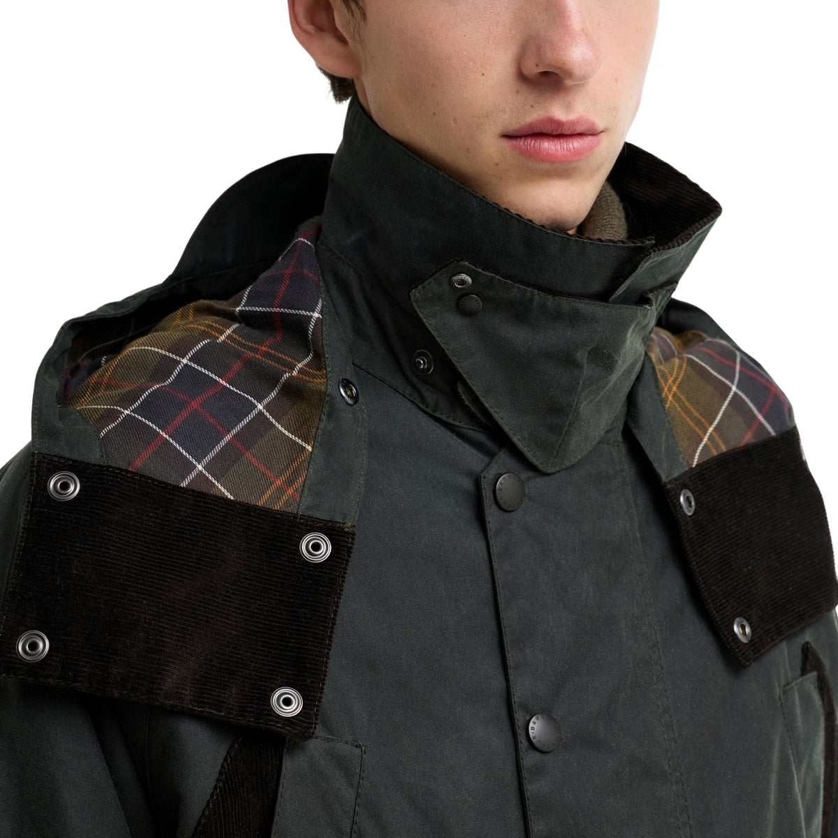 Barbour x Norbit Long Wax Jacket - Sage
