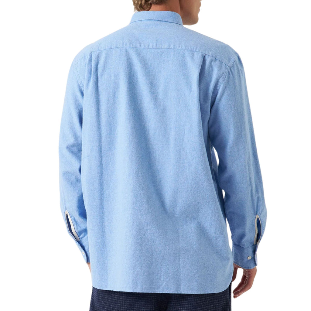 Universal Works Brushed Flannel Square Pocket Shirt - Blue