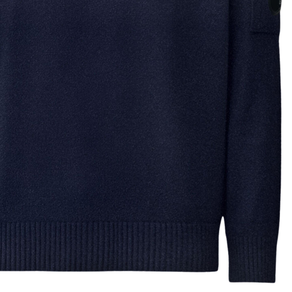 C.P Company Lambswool Lens Crewneck Sweater - Total Eclipse