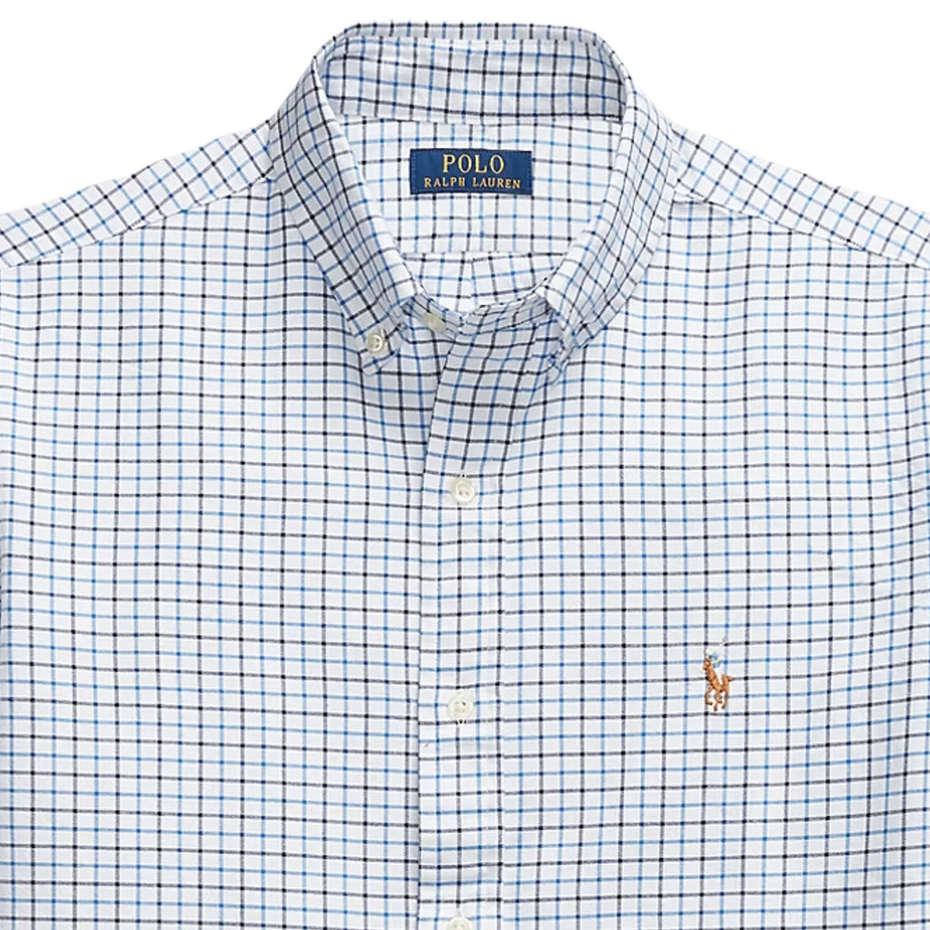 Polo Ralph Lauren Custom Fit Tattersall Oxford Shirt - White/Blue Multi