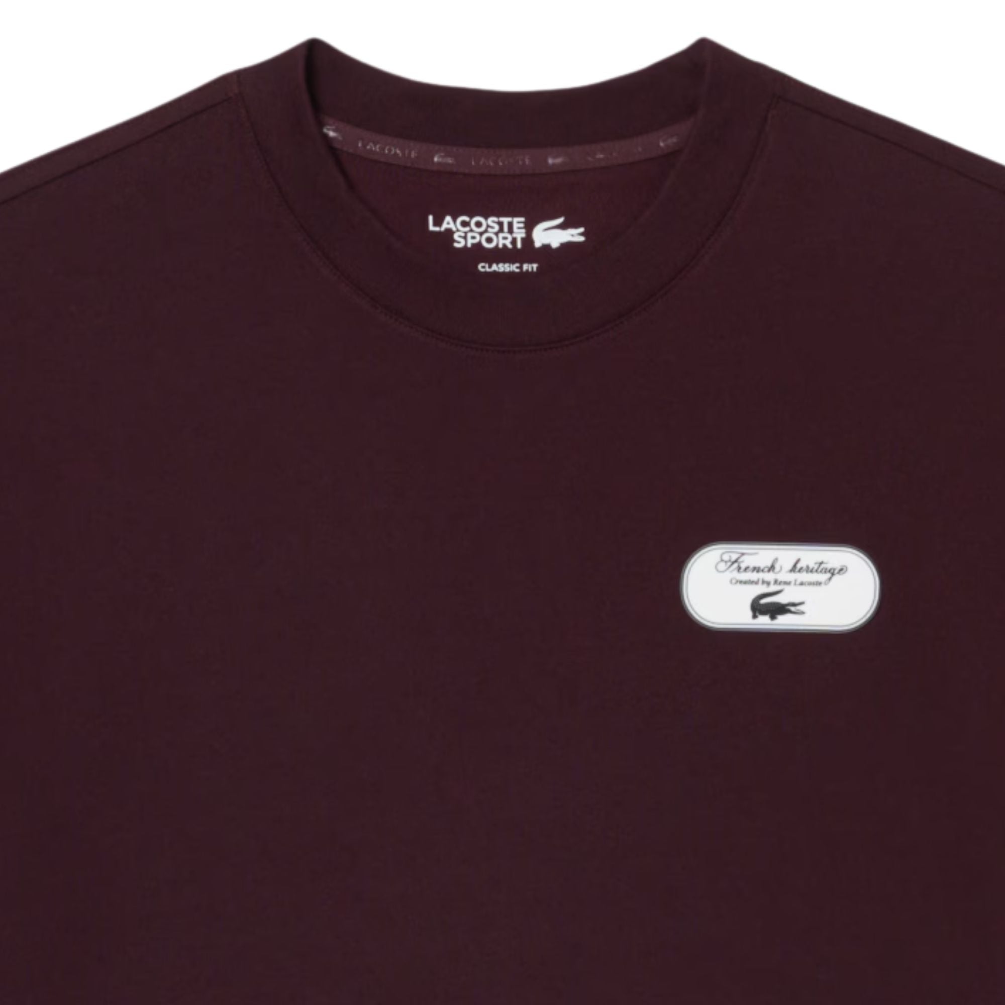 Lacoste Ultra Dry Tennis Heritage Graphic T-Shirt - Merlot