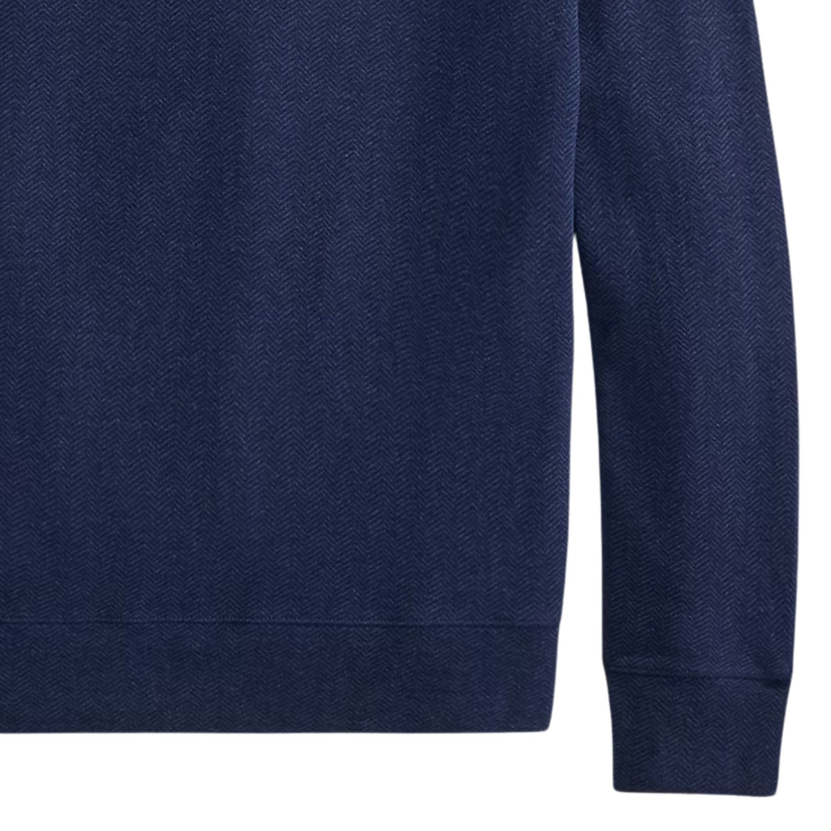 Polo Ralph Lauren Herringbone Print Quarter Zip Pullover - Spring Navy Heather