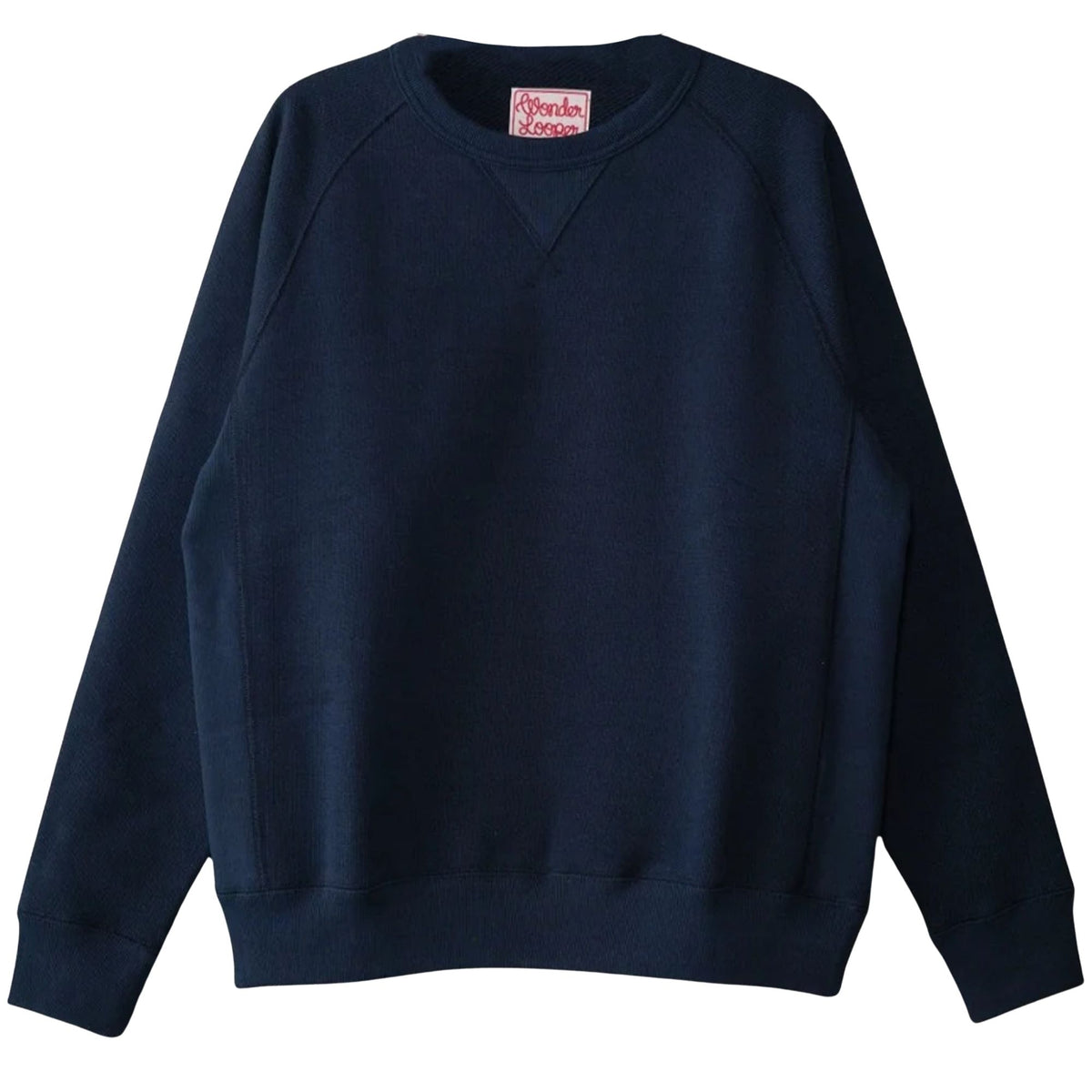 Wonder Looper Double Heavyweight French Terry Pullover Crewneck - Navy