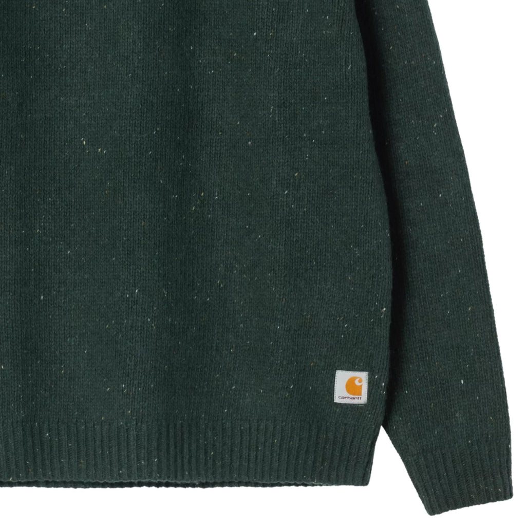Carhartt WIP Anglistic Sweater - Speckled Dark Scarab