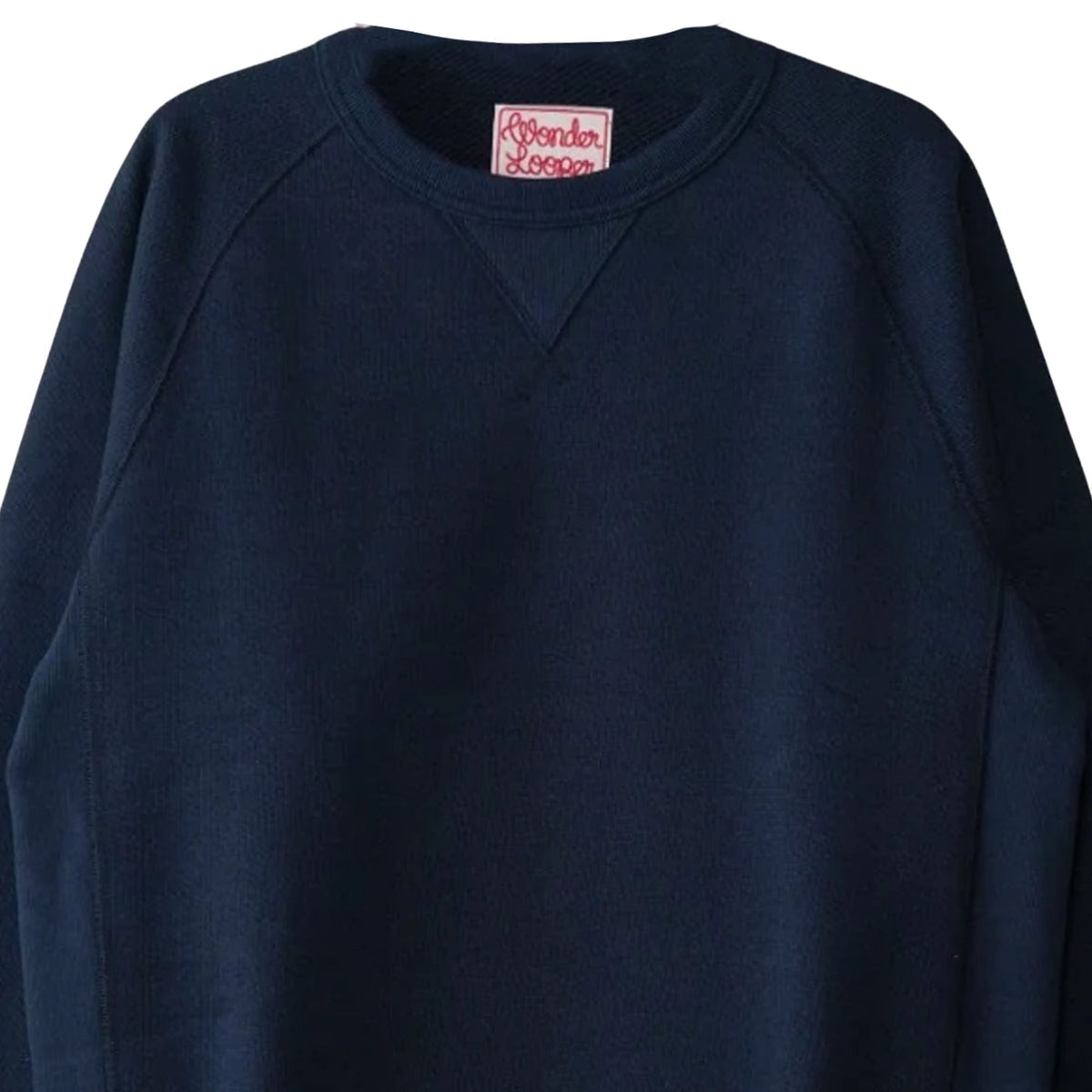 Wonder Looper Double Heavyweight French Terry Pullover Crewneck - Navy