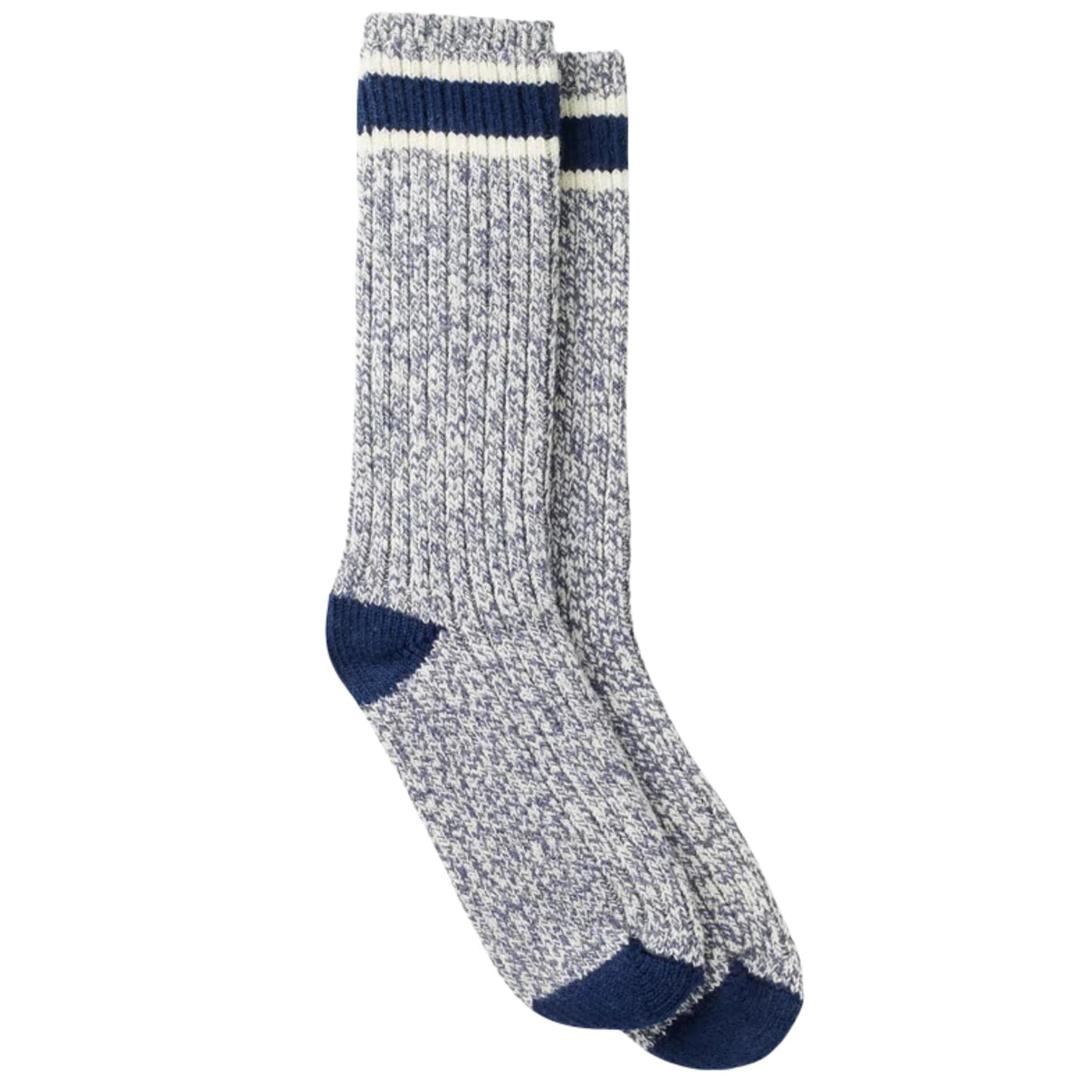 Red Wing Striped Wool Ragg Crew Sock - Navy/Slate