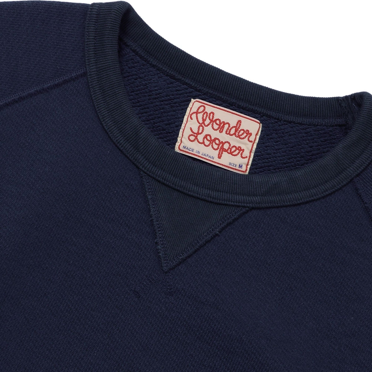 Wonder Looper Double Heavyweight French Terry Pullover Crewneck - Navy