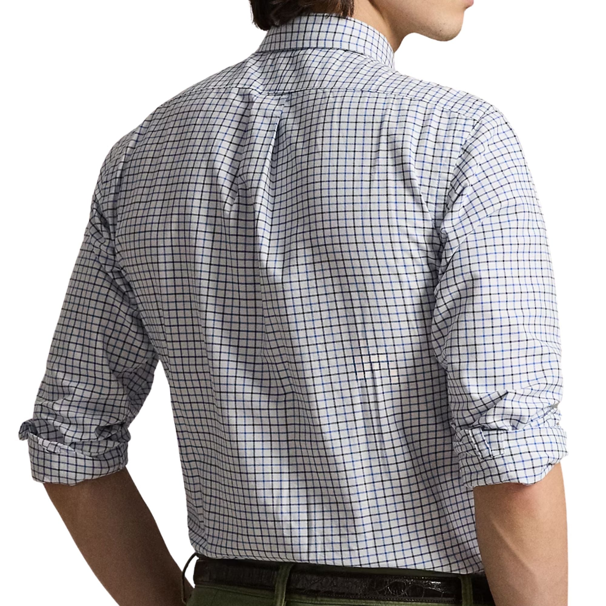 Polo Ralph Lauren Custom Fit Tattersall Oxford Shirt - White/Blue Multi