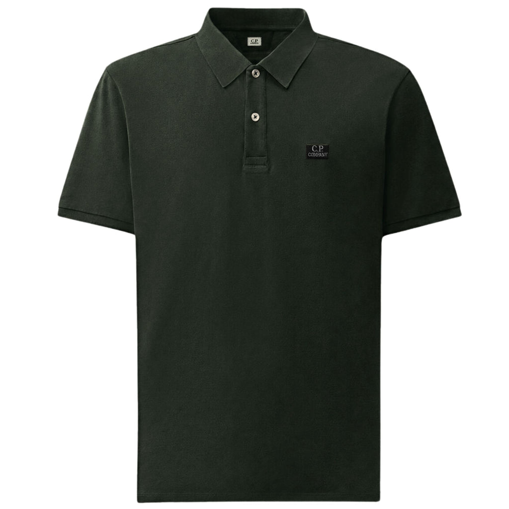 C.P Company Stretch Piquet Short Sleeve Polo - Raven