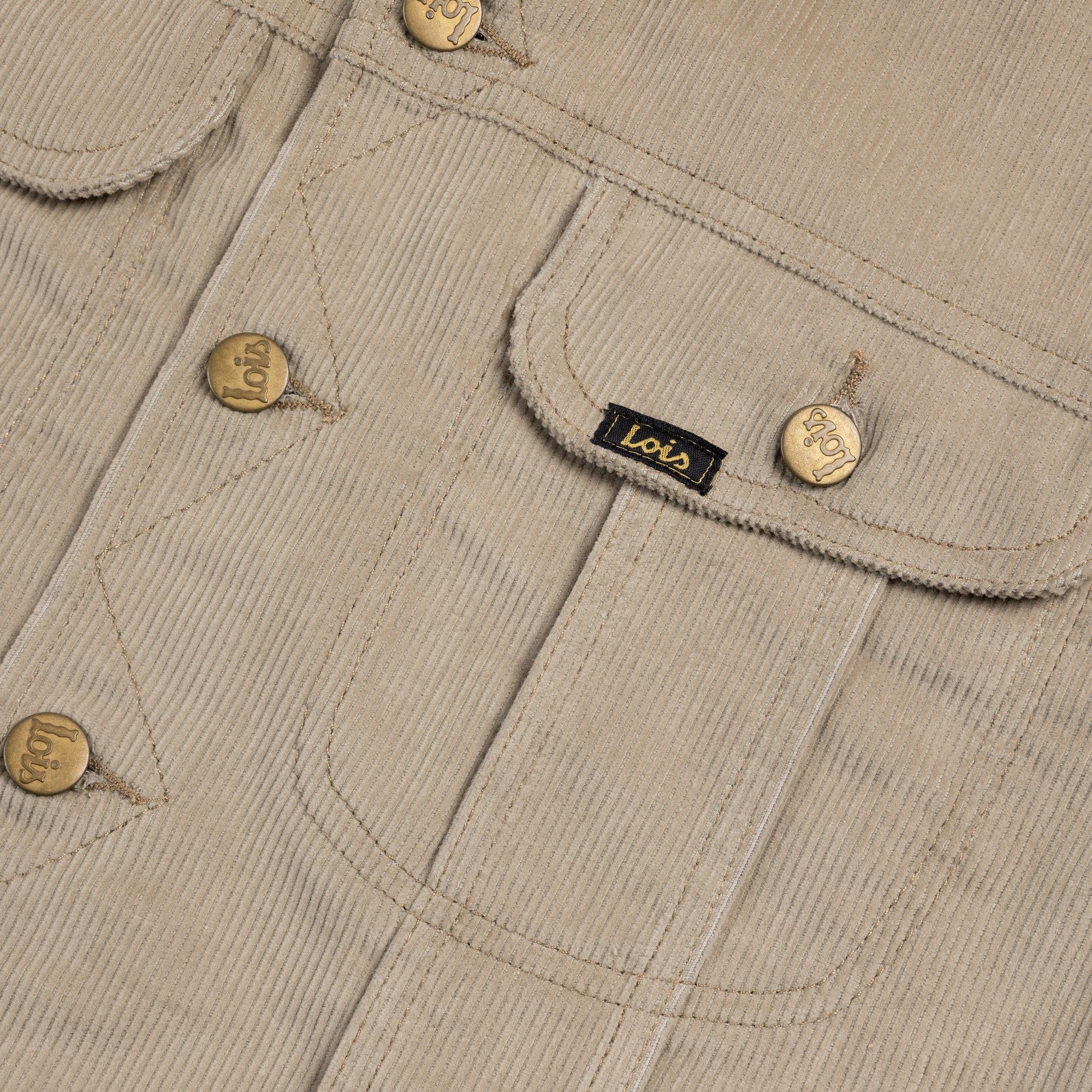 Lois Jeans The Torero Boy Vintage Corduroy Trucker - Cornstalk