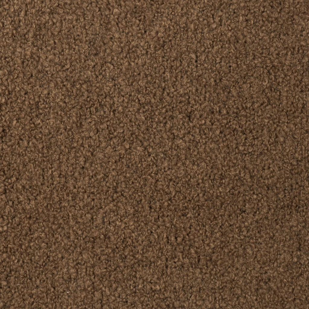 Far Afield Clifford Bouclé Knit Polo Jumper - Brown Boucle