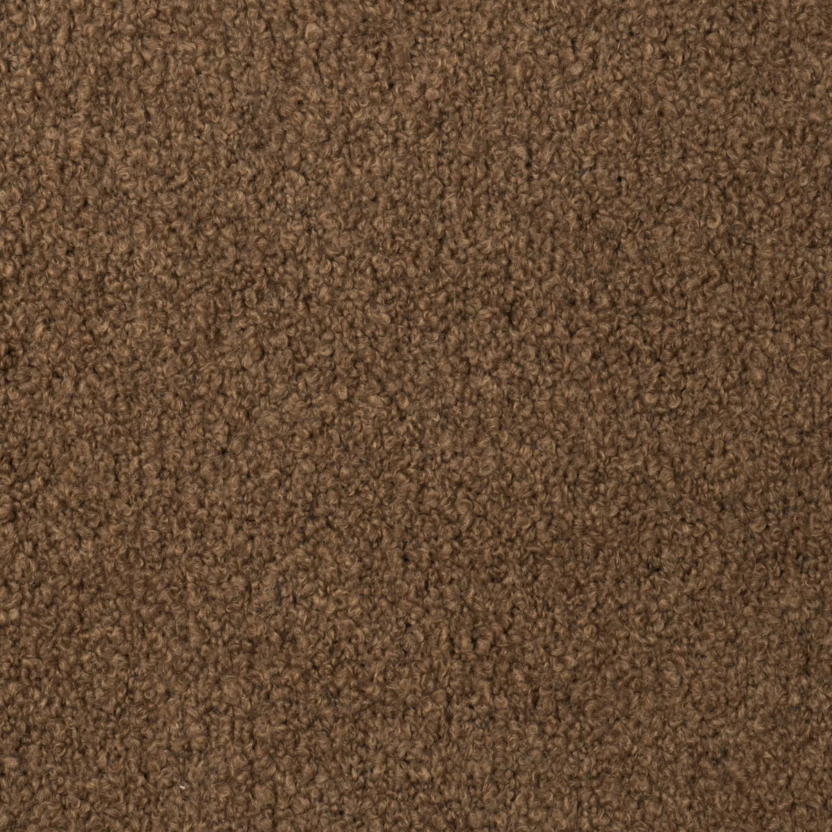 Far Afield Clifford Bouclé Knit Polo Jumper - Brown Boucle