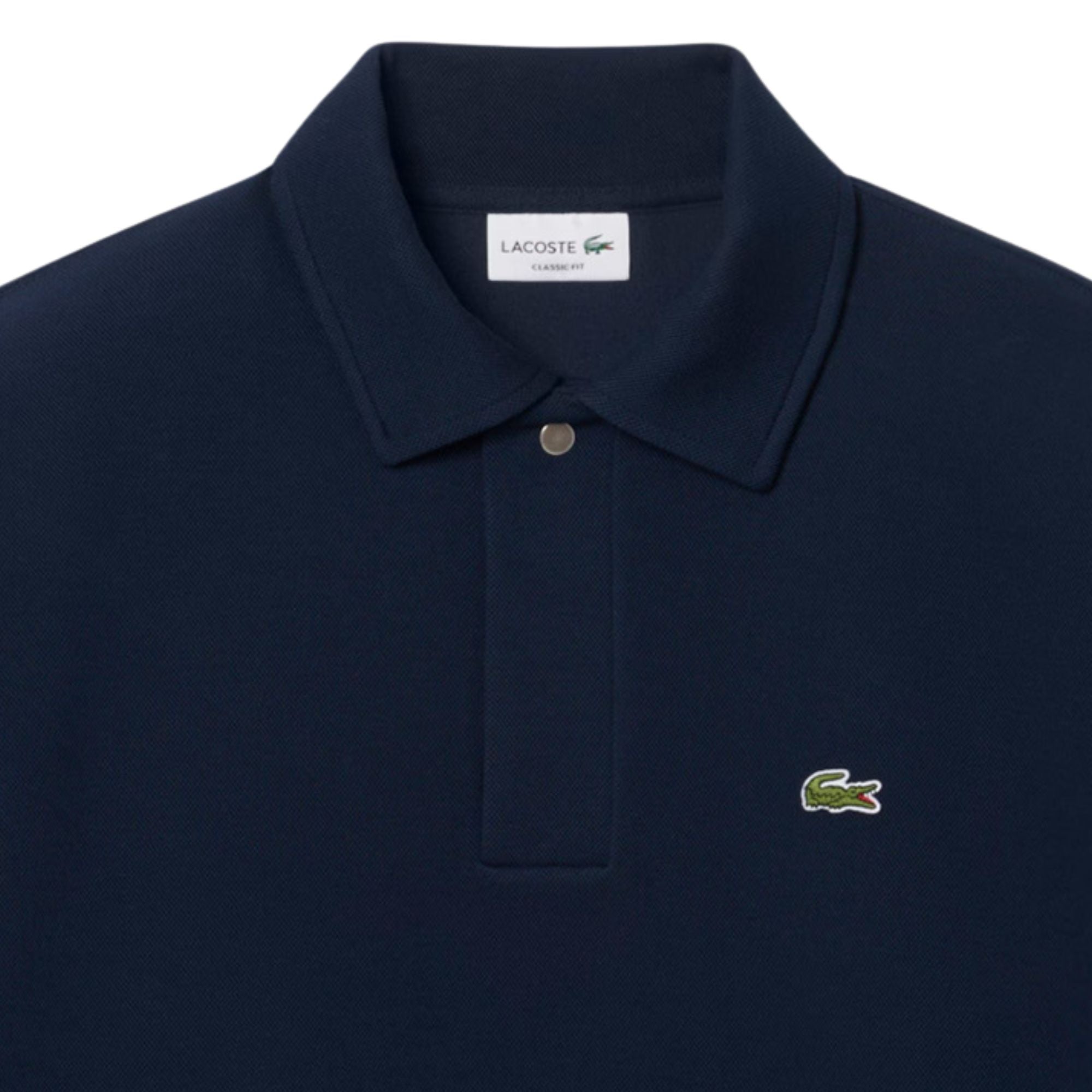 Lacoste Polo Collar Piqué Sweatshirt - Midnight Blue