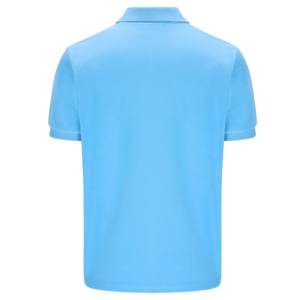 Sergio Tacchini Cardona Velour Zip Polo Shirt - Baltic Sea