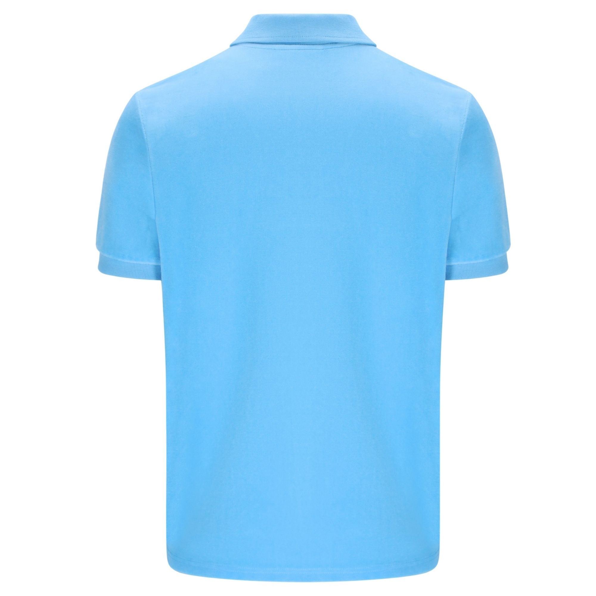 Sergio Tacchini Cardona Velour Zip Polo Shirt - Baltic Sea