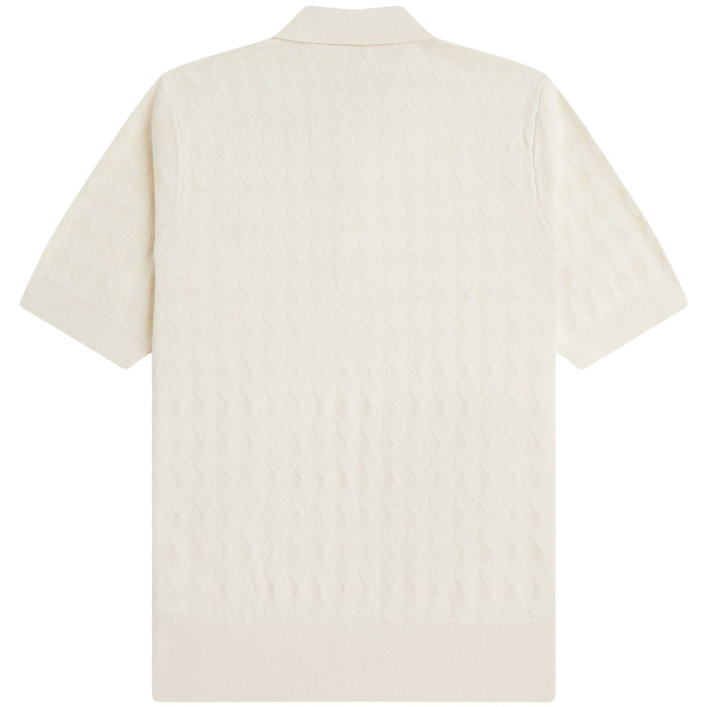 Fred Perry Pointelle Knitted Shirt - Ecru
