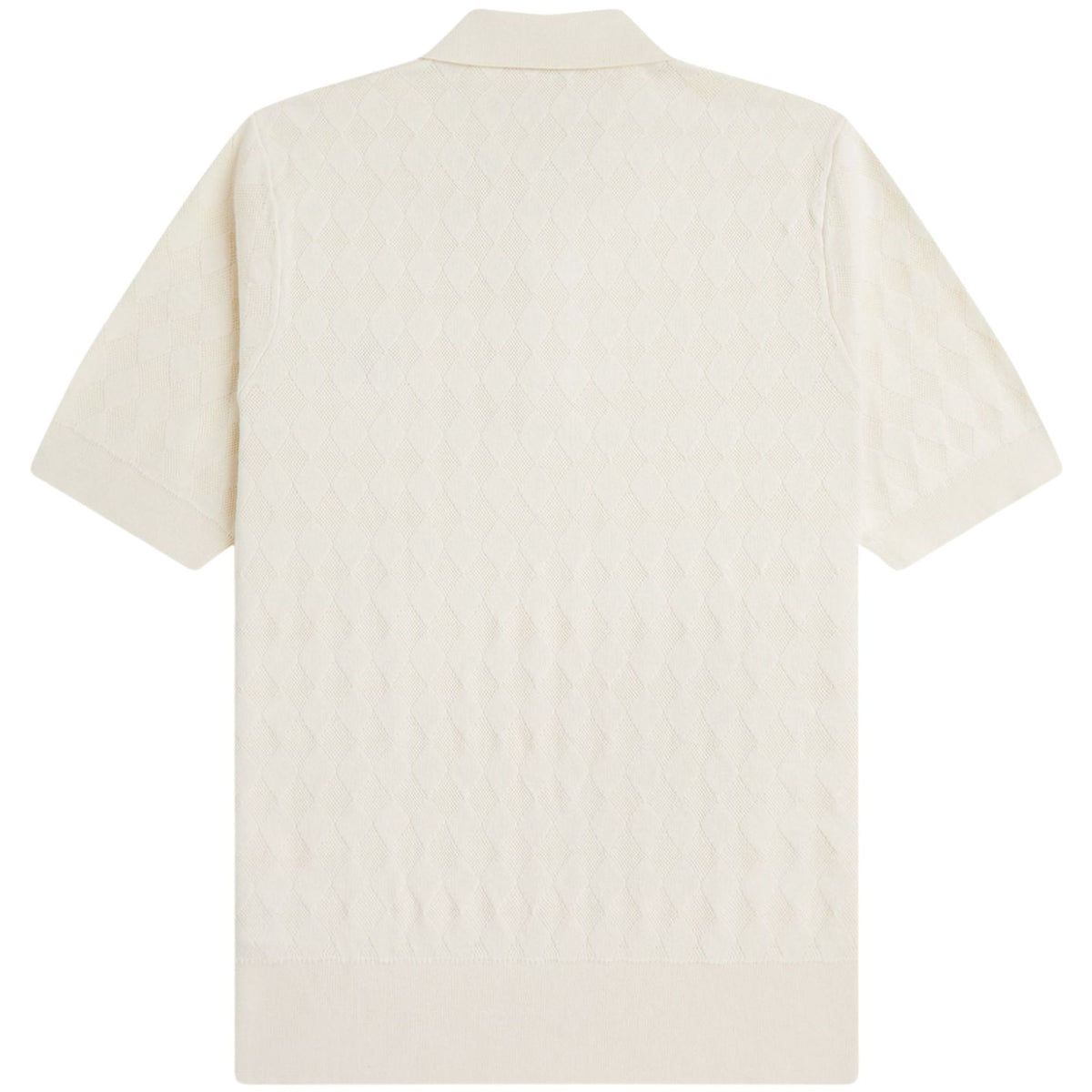 Fred Perry Pointelle Knitted Shirt - Ecru