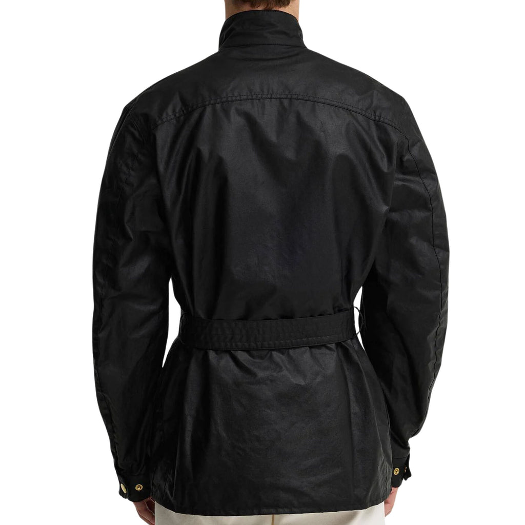 Barbour International Union Jack Wax Jacket - Black