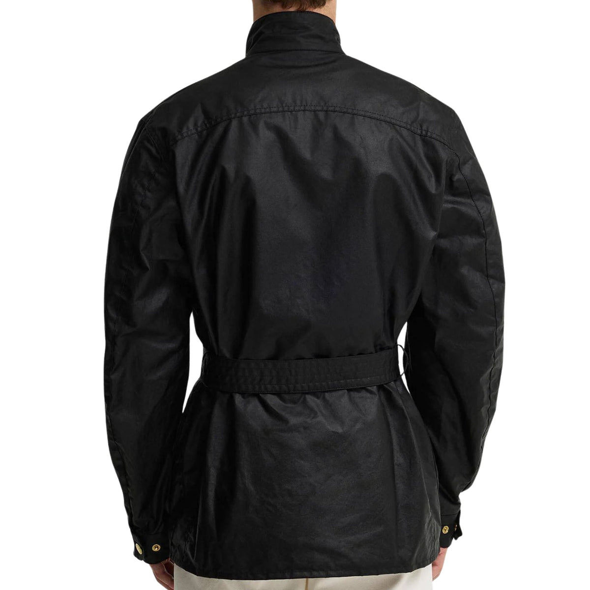 Barbour International Union Jack Wax Jacket - Black