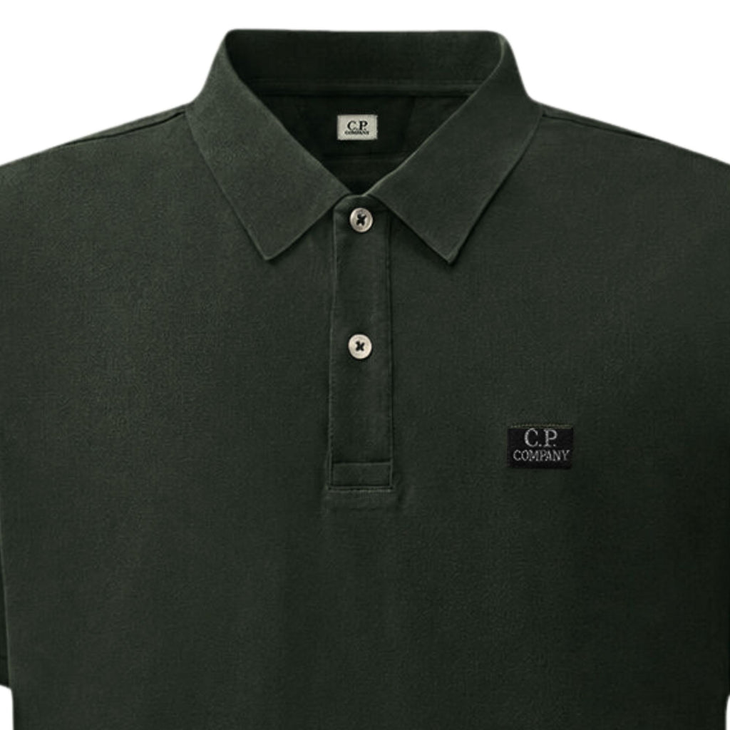 C.P Company Stretch Piquet Short Sleeve Polo - Raven