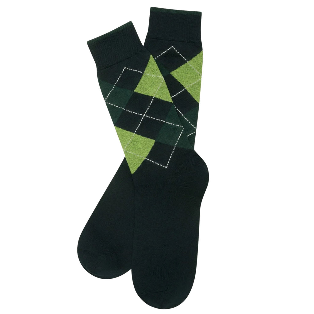 Stuarts London Brian Oak Argyle Socks - Green