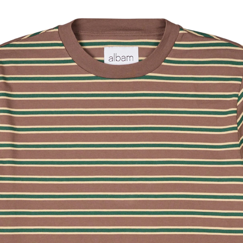 Albam Tame Stripe T-Shirt - Walnut