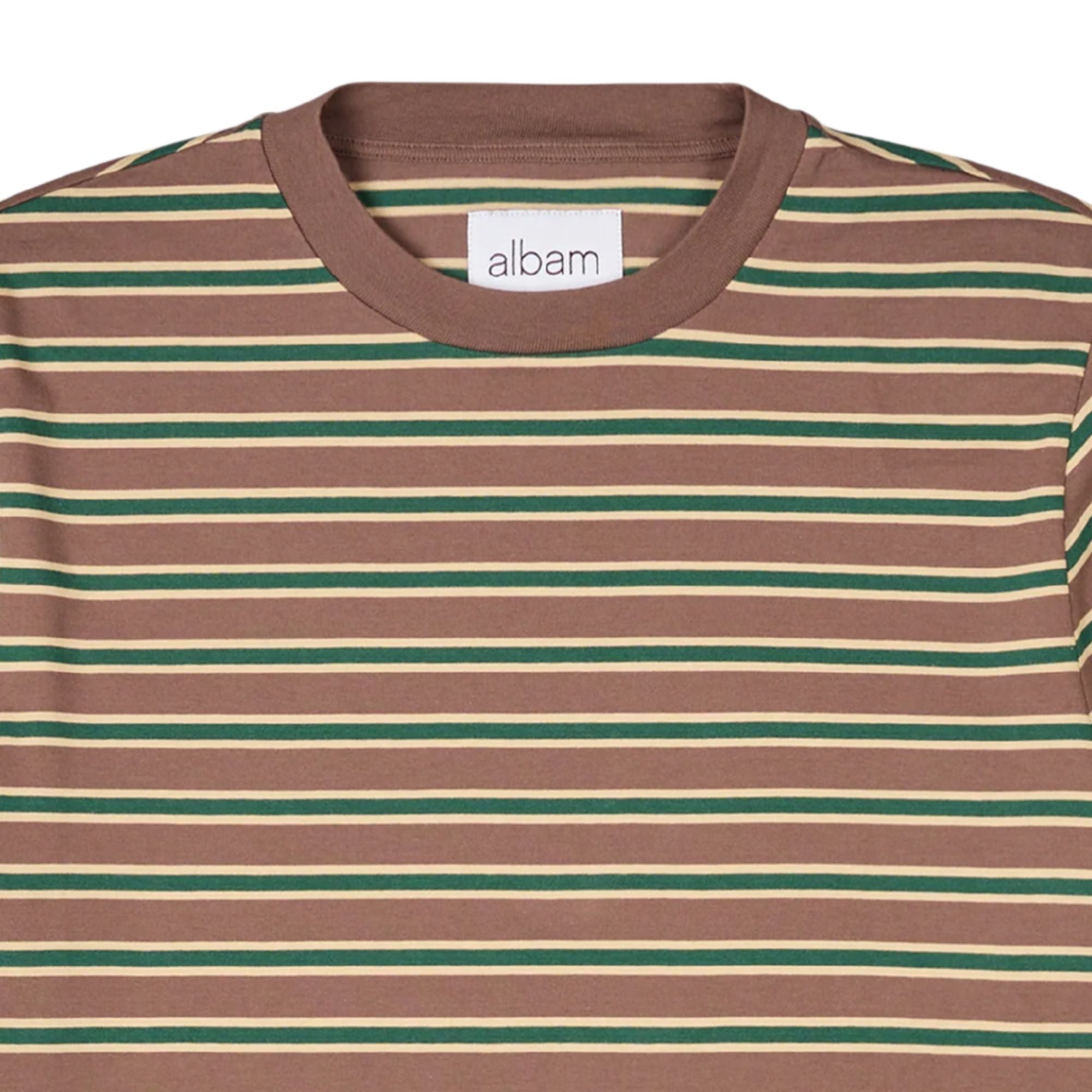 Albam Tame Stripe T-Shirt - Walnut