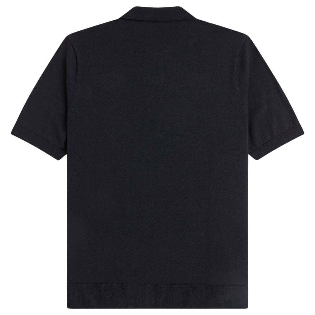 Fred Perry Argyle Knitted Shirt - Black
