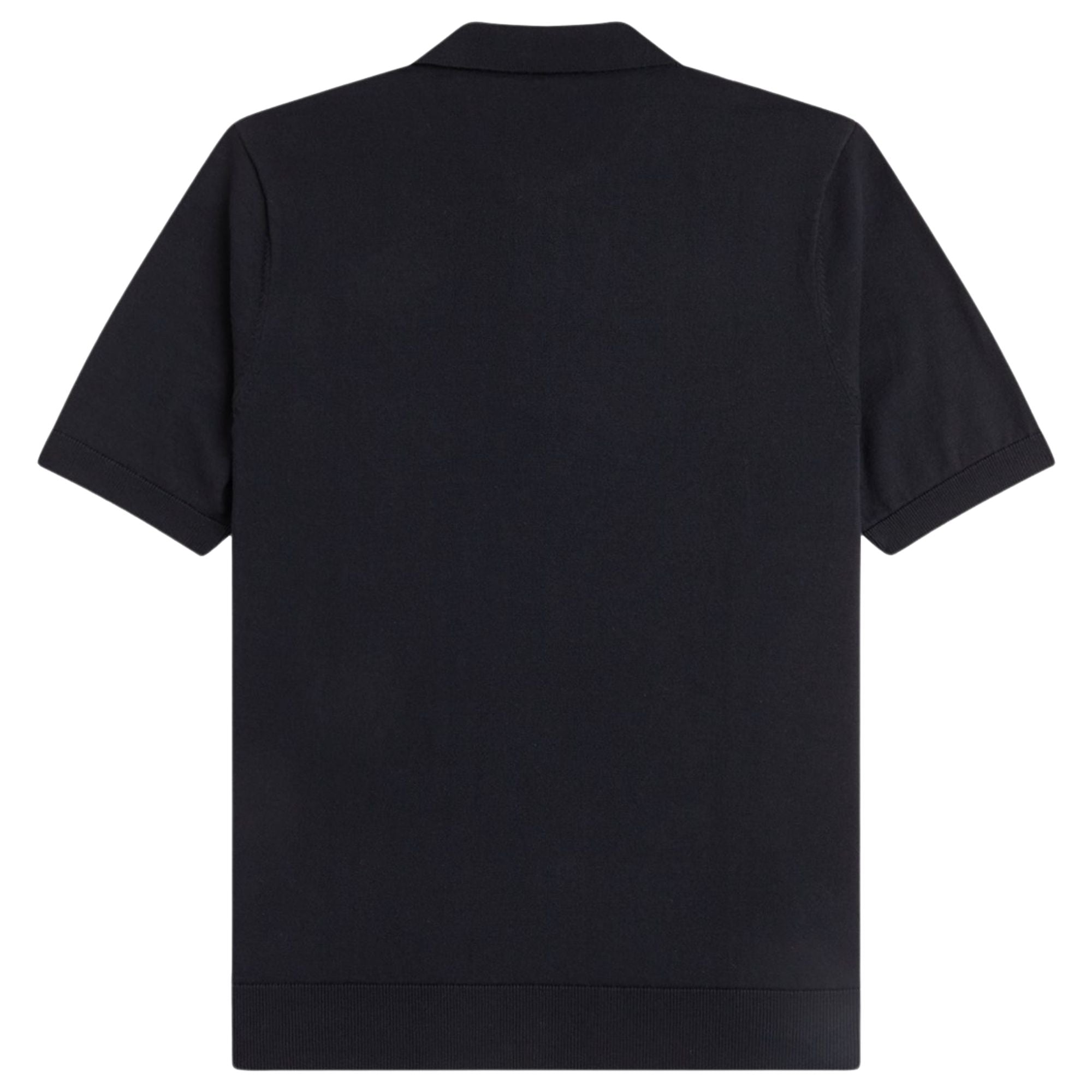 Fred Perry Argyle Knitted Shirt - Black