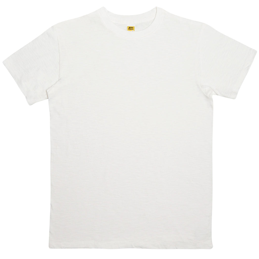 Velva Sheen Rolled Short Sleeve Crew Neck T-Shirt - White